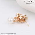 00023-xuping broches en or de mode, broche en gros unique broche perle